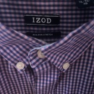 IZOD Mens Dress Shirt No-Iron Stretch XL